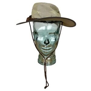 Barmah 1057 Canvas Cooler Drover Hat Size M UV Protection Mesh Outback Safari
